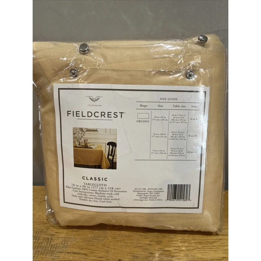 Fieldcrest Tablecloth Beige Oblong‎ 70x90